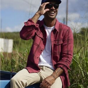 NWT OUTERKNOWN MEN’S RED BLANKET SHIRT